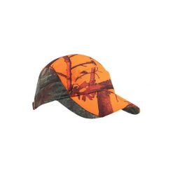 Czapka myśliwska z daszkiem lekka oddychająca 500 damska camo fluo. Brązowe czapki z daszkiem damskie SOLOGNAC, bez wzorów, z materiału. Za 39.99 zł.