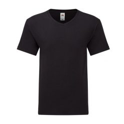 Koszulka Unisex Dla Dorosłych Z Dekoltem W Serek. Czarne bluzki damskie Fruit of the Loom, xl, bez wzorów, sportowe, bez kołnierzyka, bez ramiączek. Za 50.99 zł.