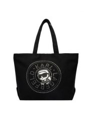 KARL LAGERFELD Torebka B2W50030 Czarny. Czarne torebki klasyczne damskie Karl Lagerfeld, bez wzorów, z materiału, bez dodatków. Za 389.99 zł.