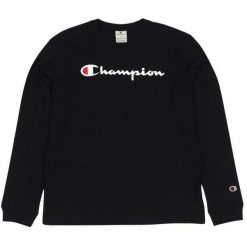 T-shirt Męski Dekolt W Szpic Z Długim Rękawem. Czarne koszulki męskie z długim rękawem CHAMPION, l, bez wzorów, bez kołnierzyka. Za 163.99 zł.