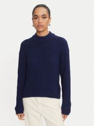 Kaffe Sweter Bess 10509097 Niebieski Loose Fit. Niebieskie swetry klasyczne damskie Kaffe, m, z bawełny, bez kołnierzyka. Za 129.99 zł.
