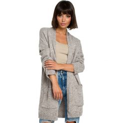 Kardigan w kolorze beżowym. Brązowe kardigany damskie Be Wear, bez wzorów, ze splotem. Za 149.95 zł.
