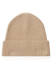 Tommy Hilfiger Czapka Th Cashmere AW0AW17772 Beżowy. Brązowe czapki zimowe damskie Tommy Hilfiger, z kaszmiru. Za 389.99 zł.