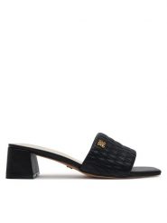 Nine West Klapki S4S96897-01 Czarny. Czarne klapki damskie Nine West, bez wzorów, z materiału, bez obcasa. Za 179.99 zł.