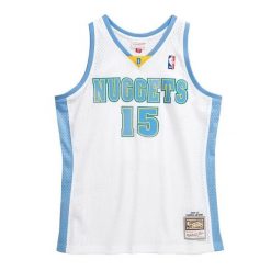 Koszulka NBA Denver Nuggets Carmelo Anthony. Białe t-shirty damskie Mitchell & Ness, s, bez wzorów, z materiału, bez kołnierzyka. Za 447.00 zł.