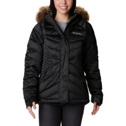Kurtka puchowa damska Columbia Lay D Down III. Czarne kurtki damskie Columbia, s, bez wzorów, z puchu, bez kaptura. Za 1,585.00 zł.