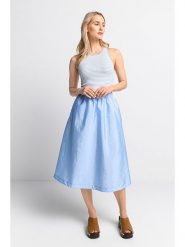 Rich & Royal Top w kolorze błękitno-białym rozmiar: XL. Białe topy damskie Rich & Royal, xl, bez wzorów, z bawełny, bez kołnierzyka. Za 70.41 zł.