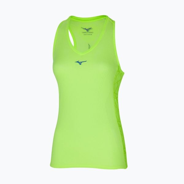Koszulka do biegania damska Mizuno Aero Tank. Zielone t-shirty damskie Mizuno, l, bez wzorów, z materiału, bez kołnierzyka. Za 87.99 zł.