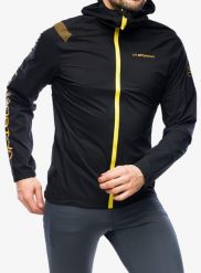 Kurtka do biegania męska La Sportiva Pocketshell Jacket. Czarne kurtki treningowe męskie La Sportiva, l, bez wzorów, do biegania. Za 796.39 zł.