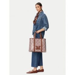 Torebka Max Mara Beachwear. Brązowe torebki klasyczne damskie Max Mara Beachwear, bez wzorów, bez dodatków. Za 944.99 zł.