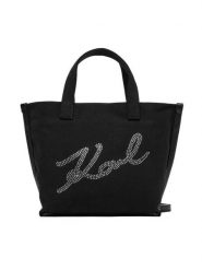 KARL LAGERFELD Torebka B1W50027 Czarny. Czarne torebki klasyczne damskie Karl Lagerfeld, bez wzorów, z materiału, bez dodatków. Za 389.99 zł.