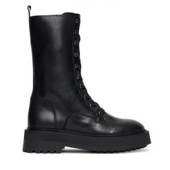 Trapery Aeronautica Militare. Czarne trapery damskie AERONAUTICA MILITARE, bez obcasa. Za 859.99 zł.
