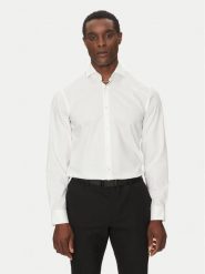 HUGO Koszula Kason 50482056 Biały Slim Fit. Białe koszule męskie Hugo, m, bez wzorów, z bawełny, bez kołnierzyka, bez ramiączek. Za 309.99 zł.