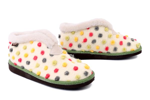 MANITU 340010-81 offwhite, kapcie damskie. Brązowe kapcie damskie Manitu. Za 199.90 zł.