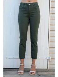 Bleu d'Azur Dżinsy "Paula" w kolorze khaki rozmiar: 50. Brązowe jeansy damskie Bleu d'Azur, z standardowym stanem. Za 144.24 zł.