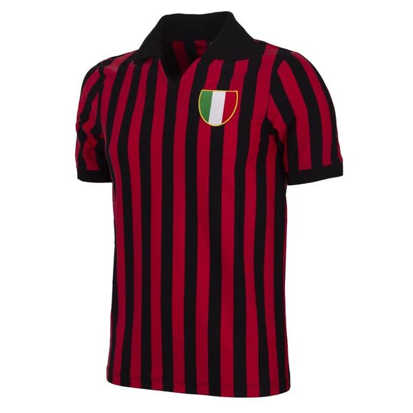 Retro koszulka piłkarska – Męska – AC Milan 1963 – Czarny - Czerwony. Czarne t-shirty sportowe męskie COPA FOOTBALL, m, bez ramiączek, do piłki nożnej. Za 253.68 zł.