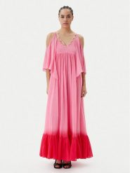 PINKO Sukienka letnia Io Canto Abito 104950 A2G4 Różowy Relaxed Fit. Czerwone sukienki damskie Pinko, na lato, bez wzorów, z bawełny, bez kołnierzyka, bez ramiączek. Za 1,109.00 zł.
