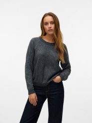 Vero Moda Sweter w kolorze ciemnoszarym rozmiar: XXL. Szare swetry klasyczne damskie Vero Moda, s, z materiału, bez kołnierzyka. Za 74.11 zł.