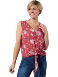 WITT WEIDEN Bluzka w kolorze czerwonym rozmiar: 44. Czerwone bluzki damskie WITT WEIDEN, bez wzorów, z wiskozy, bez kołnierzyka, bez ramiączek. Za 43.99 zł.