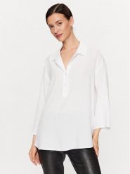 Tatuum Bluzka Balea T2314.048 Biały Relaxed Fit. Białe bluzki damskie Tatuum, bez wzorów, z wiskozy, bez kołnierzyka, bez ramiączek. Za 309.99 zł.
