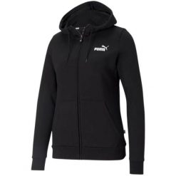 Bluza Damska ESS Small Logo Z Pełnym Zamkiem Błyskawicznym. Czarne bluzy bez kaptura damskie Puma, s. Za 329.99 zł.
