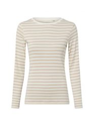 Brookshire koszulka z długim rękawem Kobiety Bawełna beżowy|biały, XXXL. Białe t-shirty damskie brookshire, bez wzorów, z bawełny, bez kołnierzyka. Za 79.95 zł.
