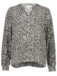 Kaffe Bluzka w kolorze czarno-kremowym rozmiar: 38. Brązowe bluzki damskie Kaffe, bez wzorów, z wiskozy, bez kołnierzyka, bez ramiączek. Za 82.64 zł.