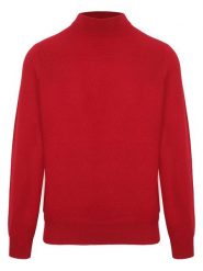 Malo Optimum Sweter "Lupetto" w kolorze czerwonym rozmiar: XL. Czerwone swetry męskie Malo Optimum, xl, bez wzorów, z kaszmiru, bez kołnierzyka. Za 500.38 zł.