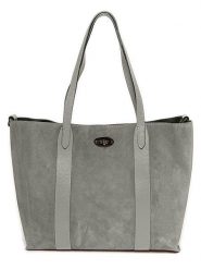 Mia Tomazzi Skórzany shopper bag "Bersezio" w kolorze szarym - 45 x 29 x 12 cm rozmiar: onesize. Szare shopper bag damskie Mia Tomazzi, bez wzorów, z materiału, na ramię, bez dodatków. Za 404.99 zł.