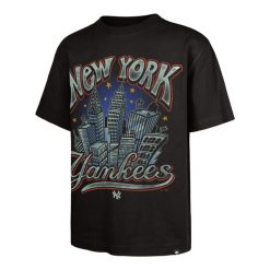 Koszulka MLB New York Yankees Sigma Foundation. Szare t-shirty damskie 47 Brand, s, bez wzorów, z materiału, bez kołnierzyka. Za 166.50 zł.