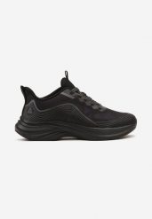 Czarne Buty Sportowe Sneakersy Ozdobione Tłoczonym Wzorem Axevia. Czarne buty sportowe na co dzień męskie Born2be, z dresówki, bez zapięcia. Za 99.99 zł.