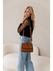 Lia Biassoni Skórzana torebka w kolorze jasnobrązowym - 23 x 19 x 12 cm rozmiar: onesize. Brązowe torebki klasyczne damskie Lia Biassoni, bez wzorów, z materiału, bez dodatków. Za 282.99 zł.