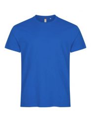 Clique Basic-T Męski T-shirt dopasowany, royal blue. Białe t-shirty męskie CLIQUE, m, bez wzorów, z bawełny, bez kołnierzyka. Za 82.57 zł.