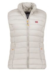 Geographical Norway Kamizelka pikowana "Vatikolor" w kolorze jasnoszarym rozmiar: XL. Szare kamizelki damskie Geographical Norway, xl. Za 118.56 zł.