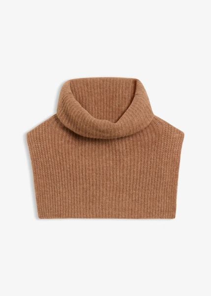 Szal typu komin z domieszką wełny z alpaki. Niebieskie szaliki i kominy damskie bonprix, bez wzorów, z wełny. Za 112.99 zł.