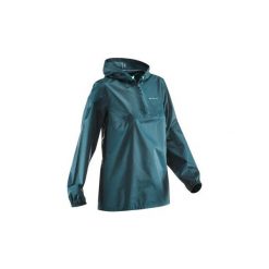 Kurtka WTP NH100 Raincut damska. Niebieskie kurtki damskie QUECHUA, m, bez wzorów, z materiału, bez kaptura. Za 34.99 zł.
