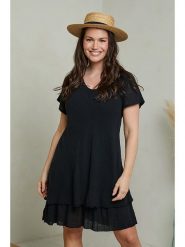 Curvy Lady Sukienka w kolorze czarnym rozmiar: 40/42. Czarne sukienki damskie Curvy Lady, na co dzień, bez wzorów, klasyczne, bez kołnierzyka, bez ramiączek, midi, proste. Za 144.58 zł.