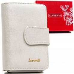 Portfel damski Lorenti 76115-BRS srebrny. Szare portfele damskie LORENTI, bez wzorów, ze skóry. Za 99.00 zł.
