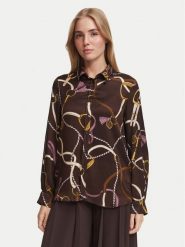 Marella Koszula Emme by Marella Parole 2625116102 Brązowy ciemny Regular Fit. Brązowe koszule damskie Marella, bez wzorów, z wiskozy, bez kołnierzyka, bez ramiączek. Za 584.99 zł.