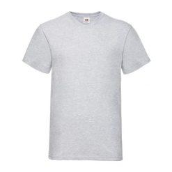 Koszulka Unisex Dla Dorosłych Valueweight Heather Z Dekoltem V. Szare bluzki damskie Fruit of the Loom, m, bez wzorów, sportowe, bez kołnierzyka, bez ramiączek. Za 44.99 zł.