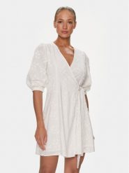 Selected Femme Sukienka 16089220 Biały Regular Fit. Białe sukienki damskie Selected Femme, na co dzień, bez wzorów, z bawełny, bez kołnierzyka, bez ramiączek, proste. Za 479.99 zł.