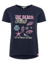 Zwillingsherz Koszulka "The Beach" w kolorze granatowym rozmiar: M. Niebieskie t-shirty damskie Zwillingsherz, m, bez wzorów, bez kołnierzyka. Za 82.99 zł.