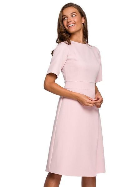 Stylove Sukienka w kolorze jasnoróżowym rozmiar: S. Różowe sukienki damskie Stylove, s, bez wzorów, bez kołnierzyka, bez ramiączek, midi. Za 180.06 zł.