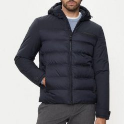 Kurtka GEOX M SAPIENZA Niebieski. Niebieskie kurtki męskie Geox, m, bez wzorów, z puchu, bez kaptura. Za 593.99 zł.