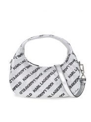 KARL LAGERFELD Torebka 240W3026 Srebrny. Szare torebki klasyczne damskie Karl Lagerfeld, bez wzorów, z materiału, bez dodatków. Za 849.99 zł.
