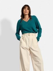 Just Cashmere Kaszmirowy sweter "Nora" w kolorze morskim rozmiar: XL. Niebieskie swetry klasyczne damskie Just Cashmere, xl, z kaszmiru, bez kołnierzyka. Za 336.61 zł.