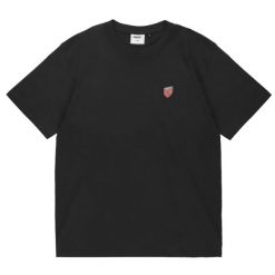 T-shirt sportowy z krótkim rękawem męski Small Shield T-shirt. Czarne t-shirty męskie Prosto., m, bez wzorów, z bawełny, bez kołnierzyka. Za 114.99 zł.