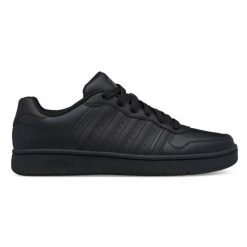 Buty K-Swiss Court Palisades 06931-001-M czarne. Czarne buty sportowe na co dzień męskie ze skóry, bez zapięcia. Za 284.59 zł.