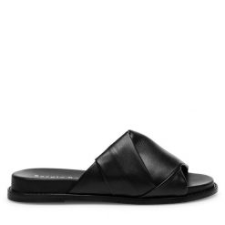 Klapki Sergio Bardi. Czarne klapki damskie Sergio Bardi, bez wzorów, bez obcasa. Za 249.99 zł.