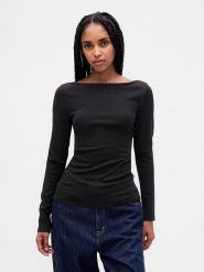 GAP Koszulka w kolorze czarnym rozmiar: L. Czarne t-shirty damskie GAP, l, bez wzorów, bez kołnierzyka. Za 101.70 zł.